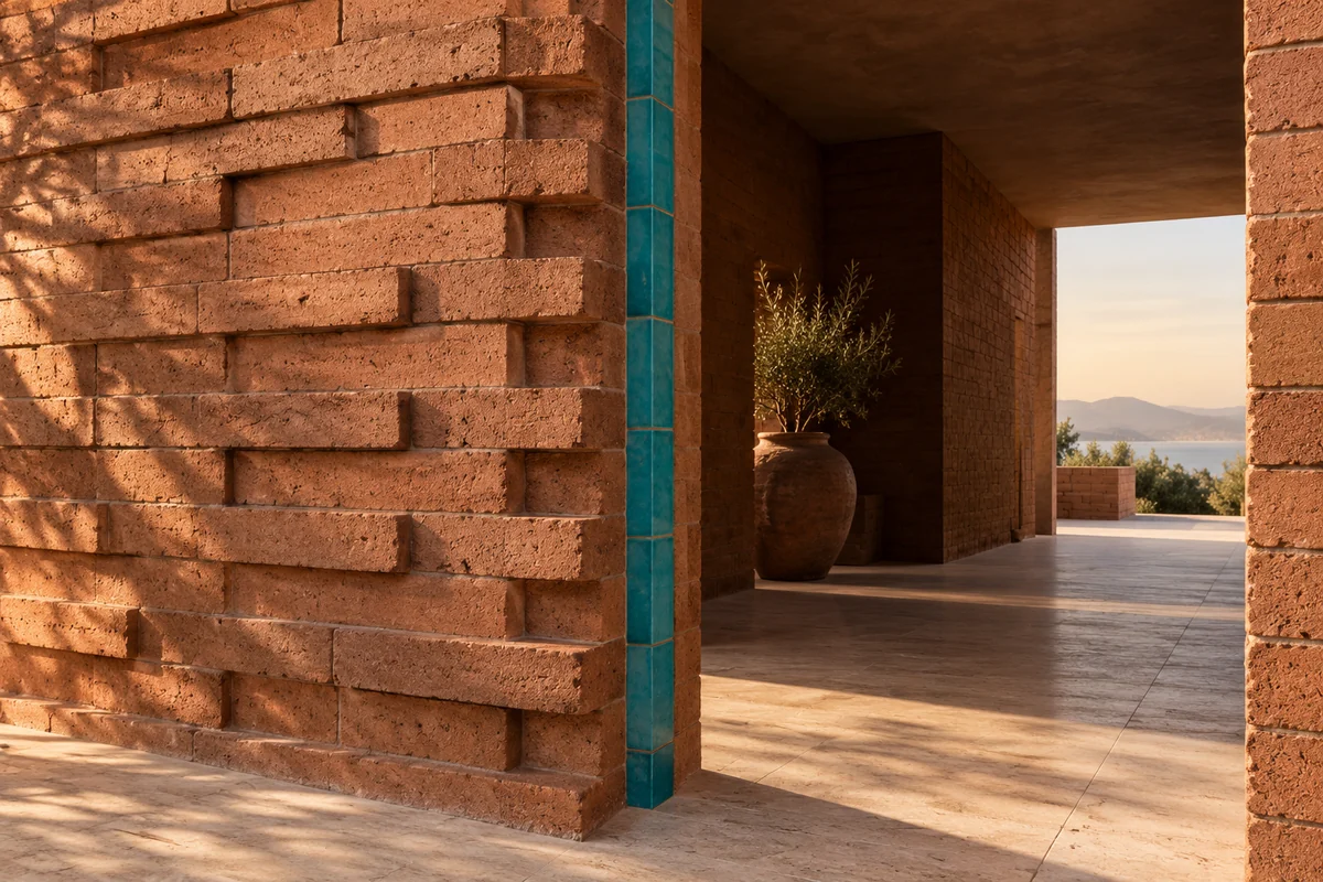 Afghanistan: an imagined spatial interpretation of patterned brick & a narrow river valley.