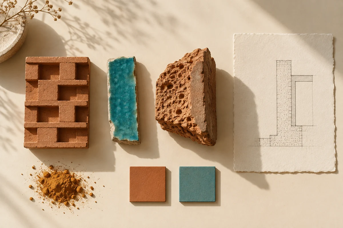 Afghanistan: a tabletop material and section study exploring patterned brick & a narrow river valley.