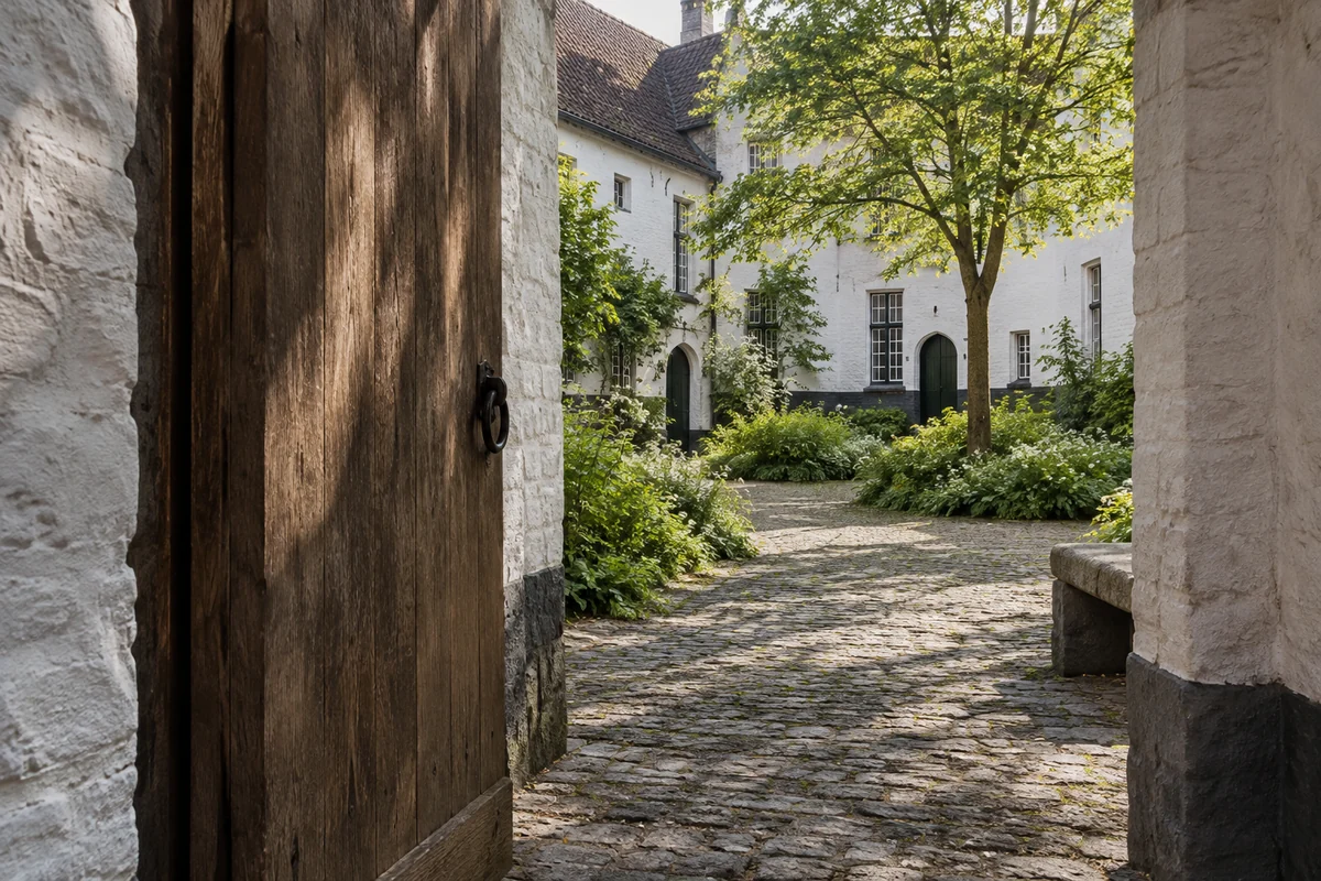 Belgium: an imagined spatial interpretation of domestic courts & shared green space.