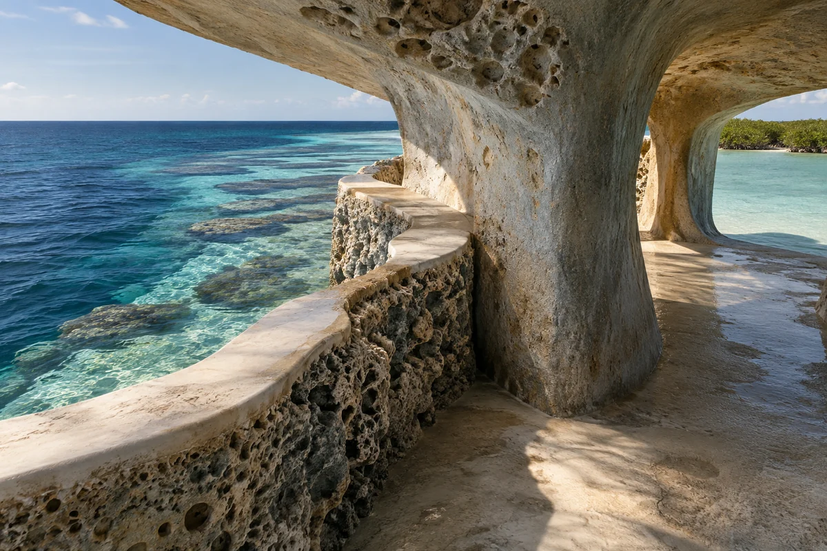 Belize: an imagined spatial interpretation of reef edges, cays & coastal lagoons.