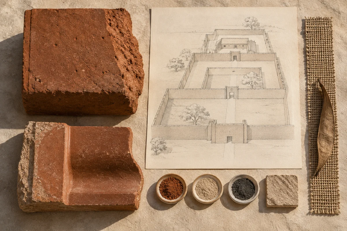 Benin: a tabletop material and section study exploring earthen enclosures & palace sequences.