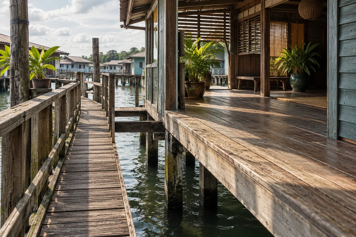 Brunei: an imagined spatial interpretation of raised houses & connected walkways.