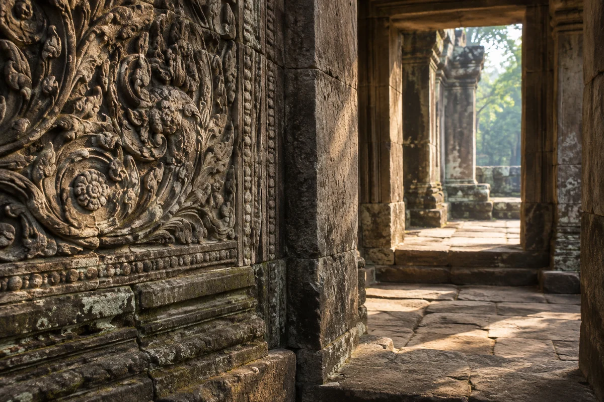 Cambodia: an imagined spatial interpretation of temple complexes & carved surfaces.