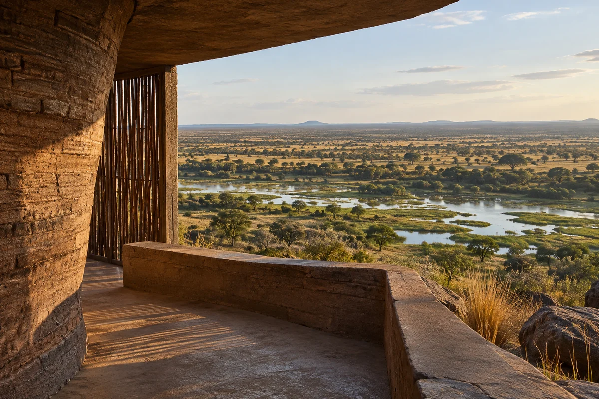 Central African Republic: an imagined spatial interpretation of savannah fields & seasonal floodplains.