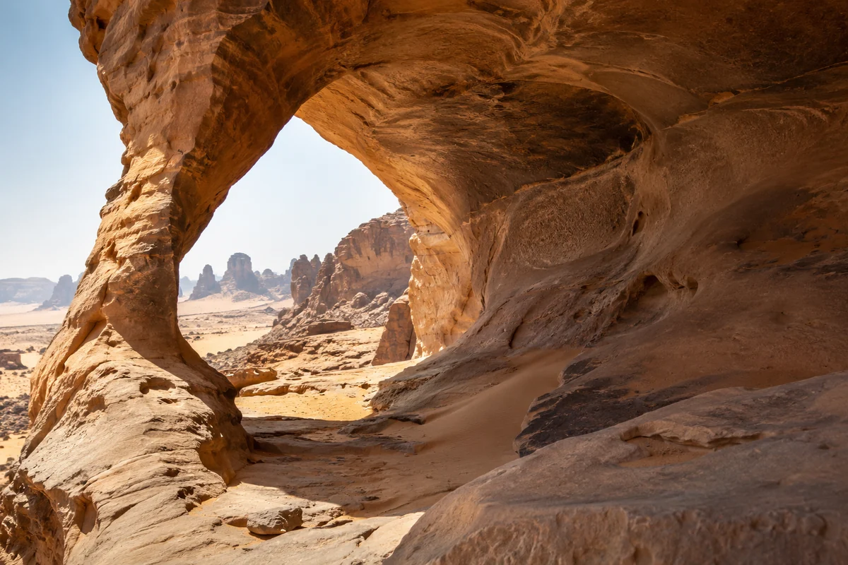 Chad: an imagined spatial interpretation of sandstone arches & sheltered surfaces.