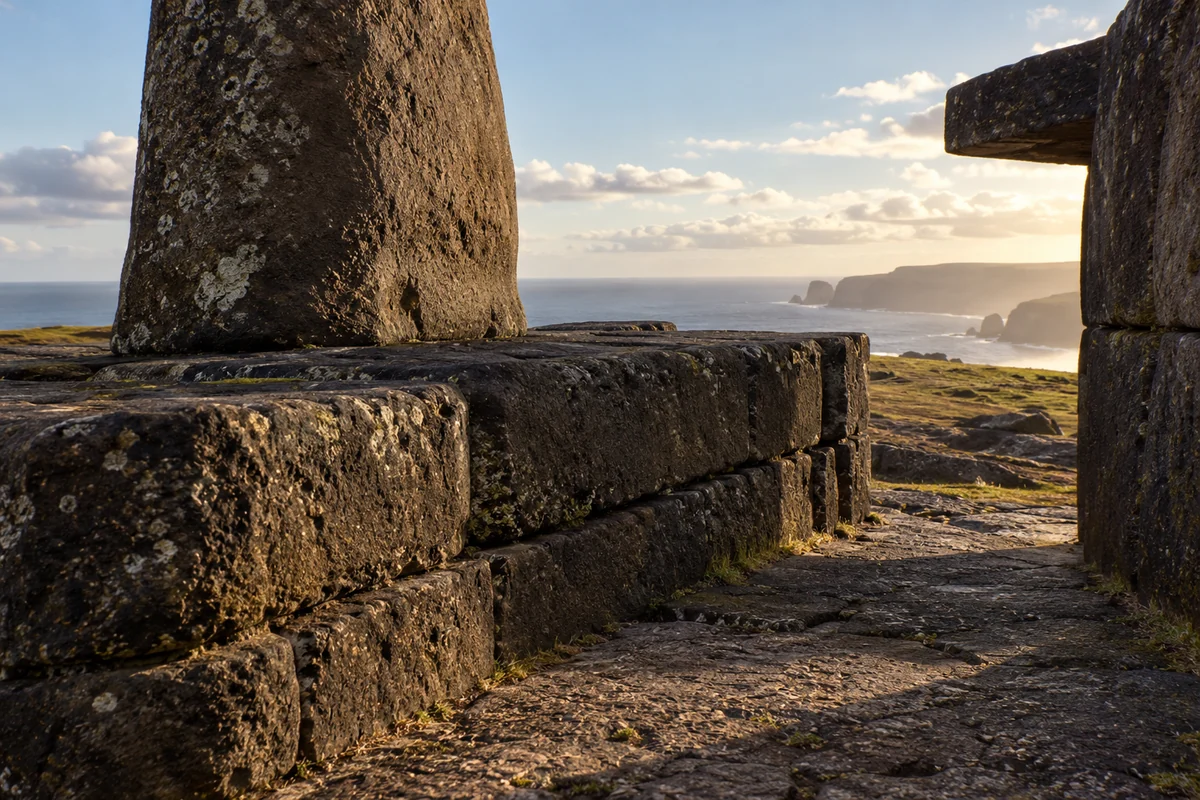 Chile: an imagined spatial interpretation of stone figures & ceremonial platforms.