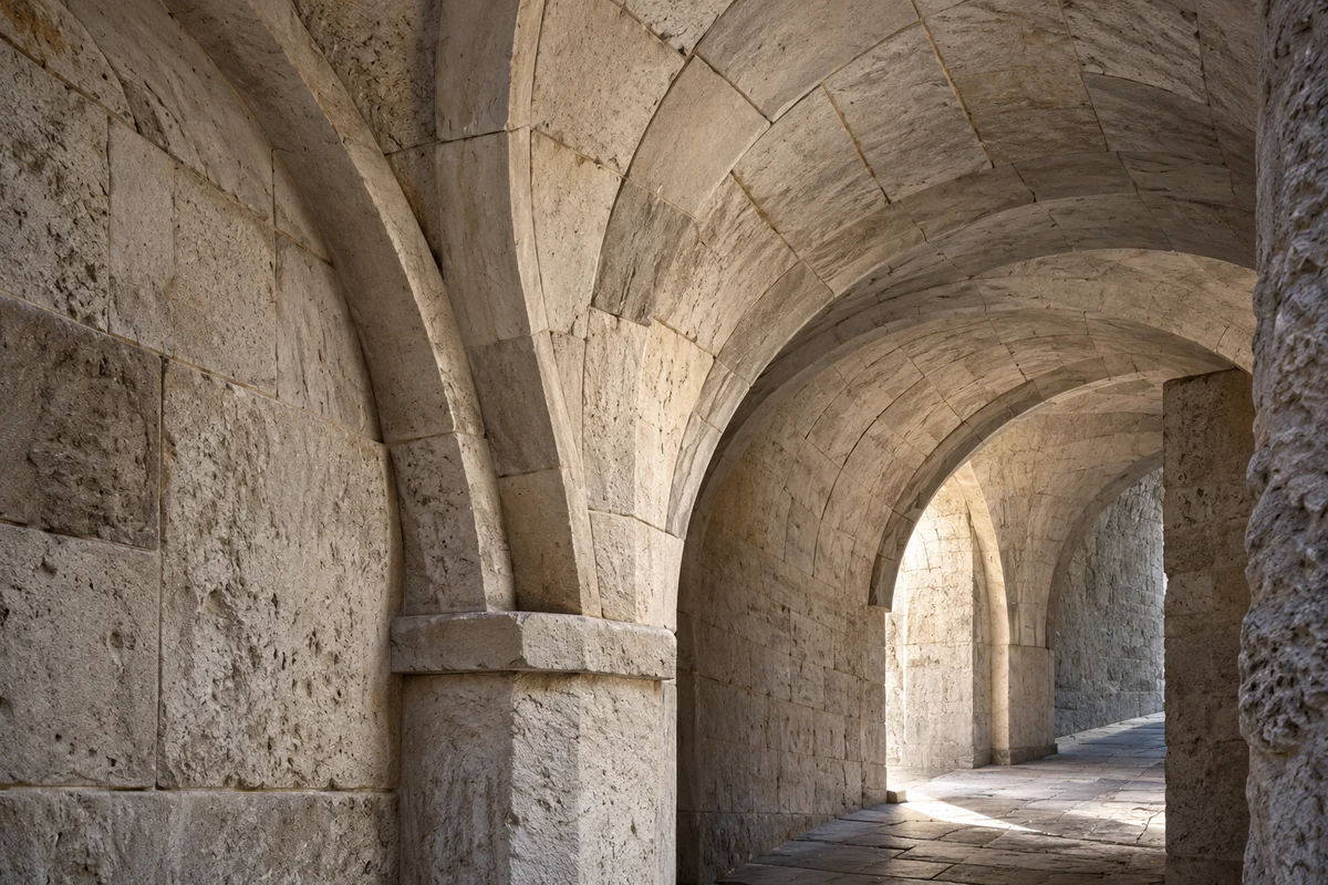 Croatia: an imagined spatial interpretation of stone vaults & assembled surfaces.