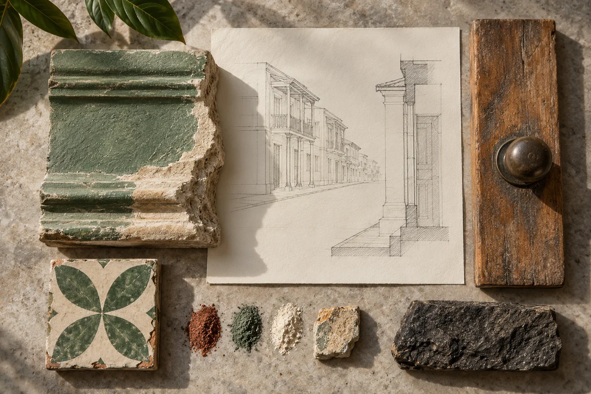 Equatorial Guinea: a tabletop material and section study exploring malabo streets & lived architecture.