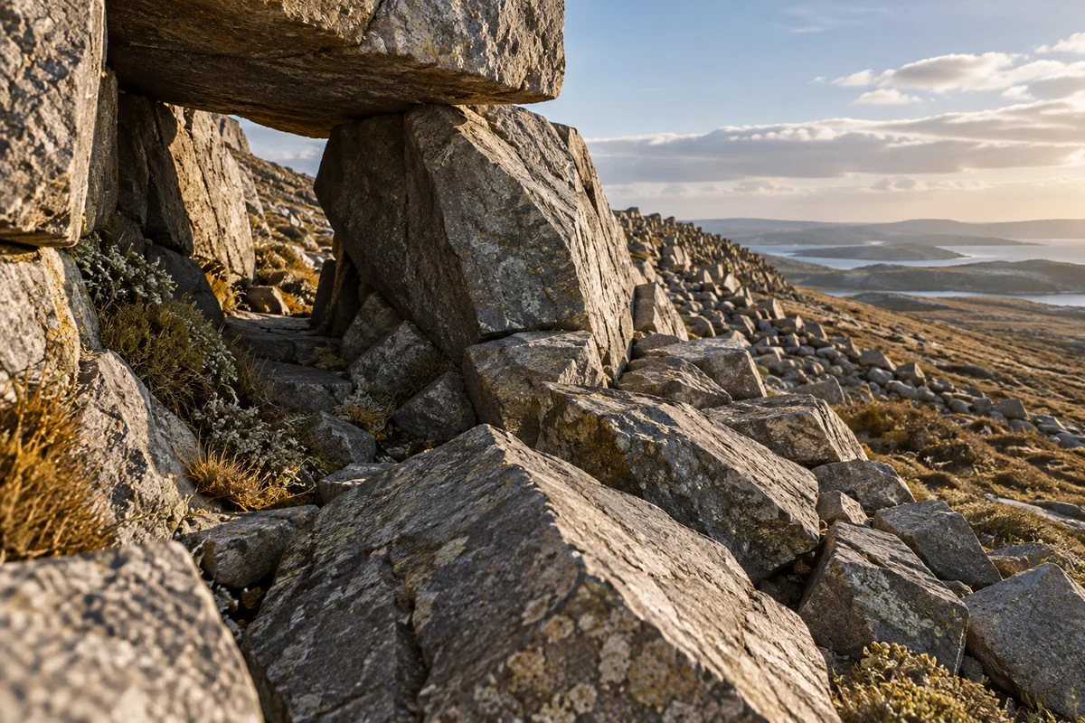 Falkland Islands: an imagined spatial interpretation of quartzite blocks & stone runs.