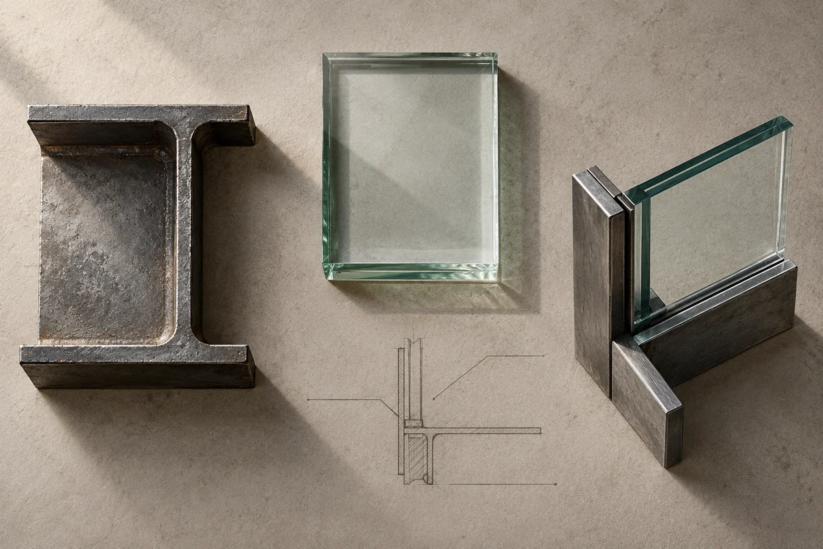 Germany: an overhead material and section study of industrial steel & plate glass.