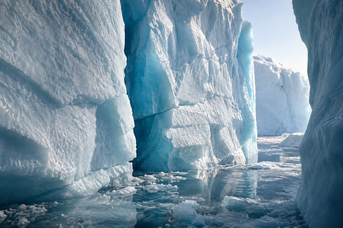 Greenland: an imagined spatial interpretation of glacial ice & calving edges.