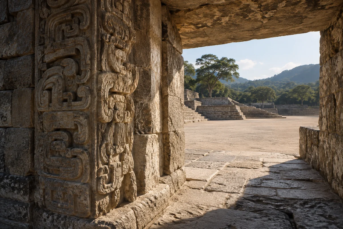 Honduras: an imagined spatial interpretation of maya plazas & carved stone.