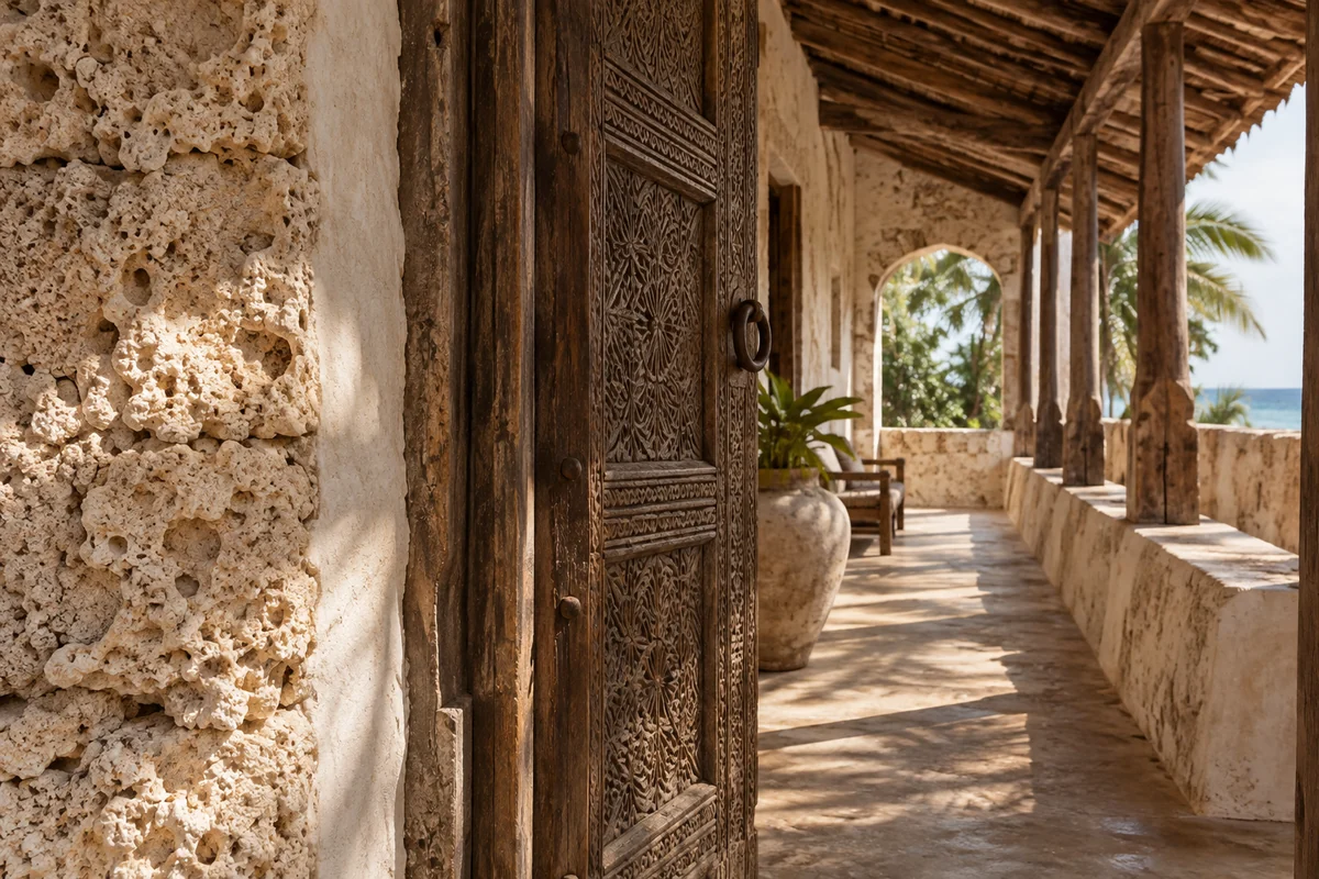 Kenya: an imagined spatial interpretation of coral stone & mangrove timber.
