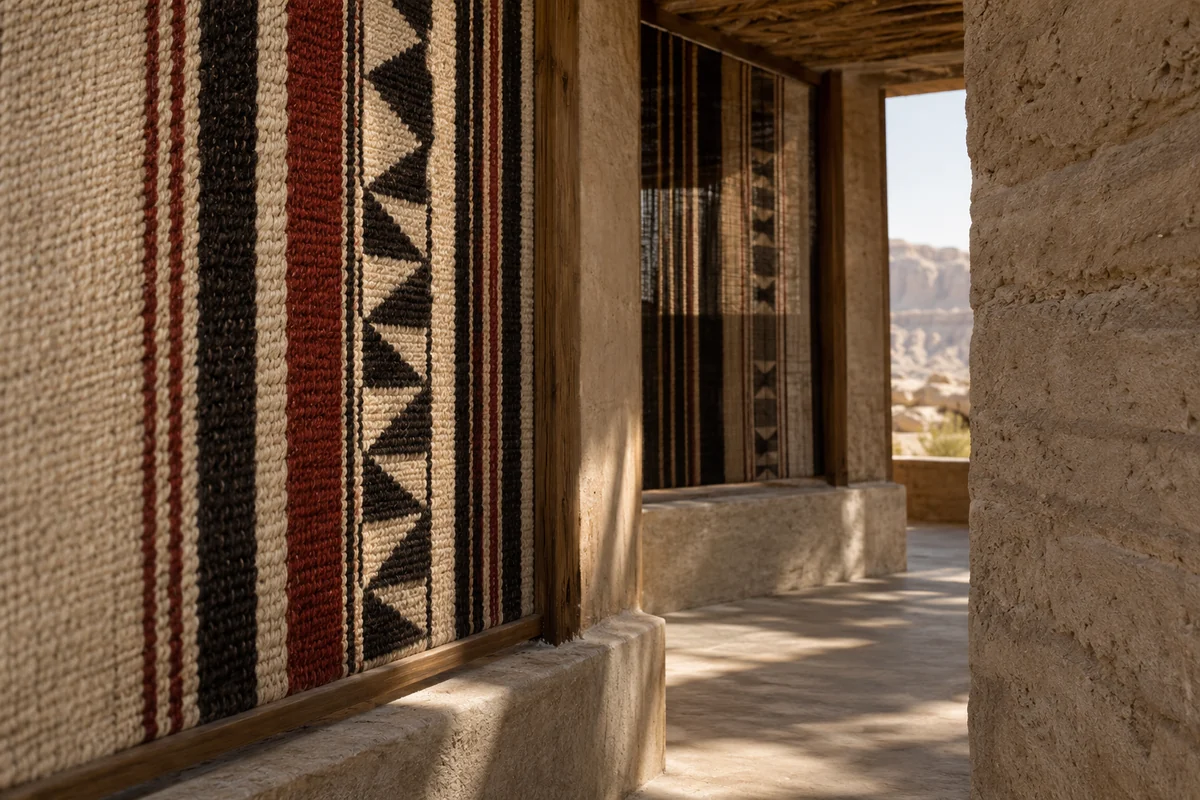 Kuwait: an imagined spatial interpretation of al sadu fibres & woven geometry.