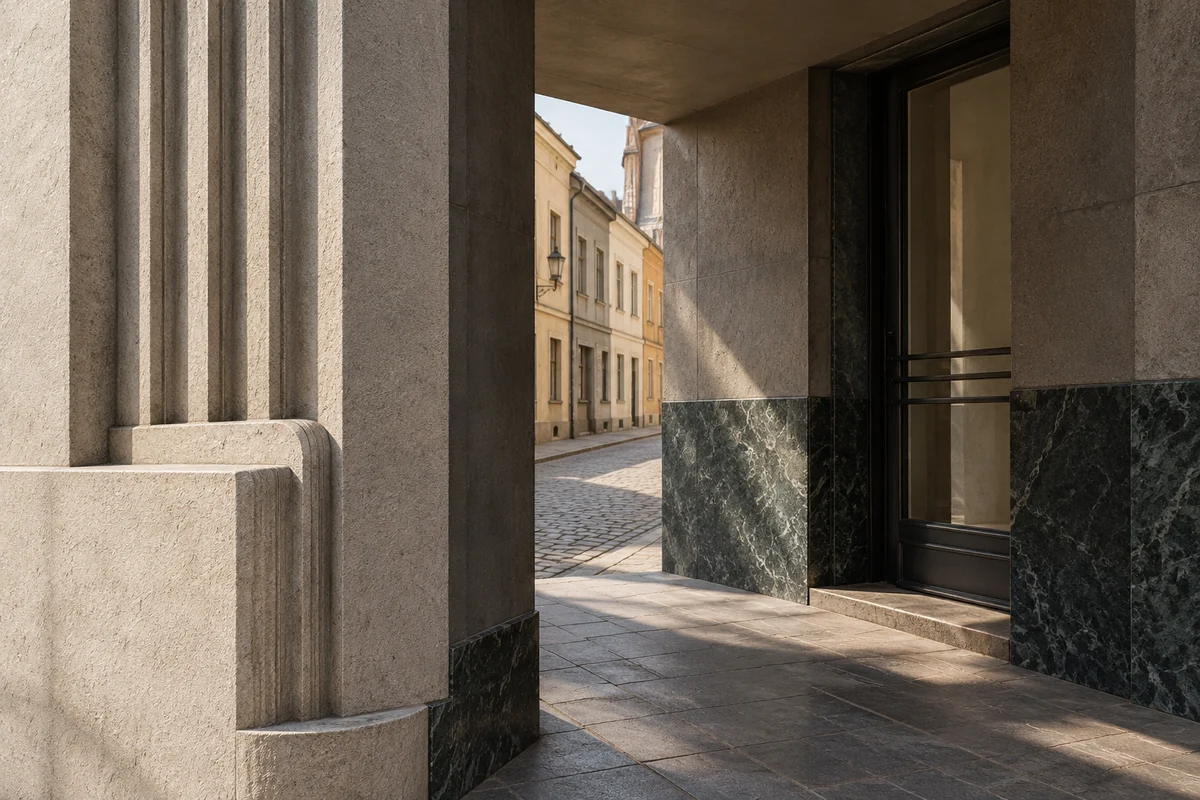Lithuania: an imagined spatial interpretation of interwar facades & modern urban life.