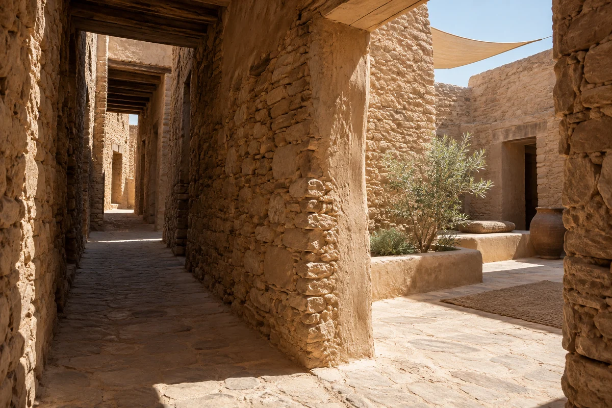 Mauritania: an imagined spatial interpretation of patio houses & caravan-town streets.