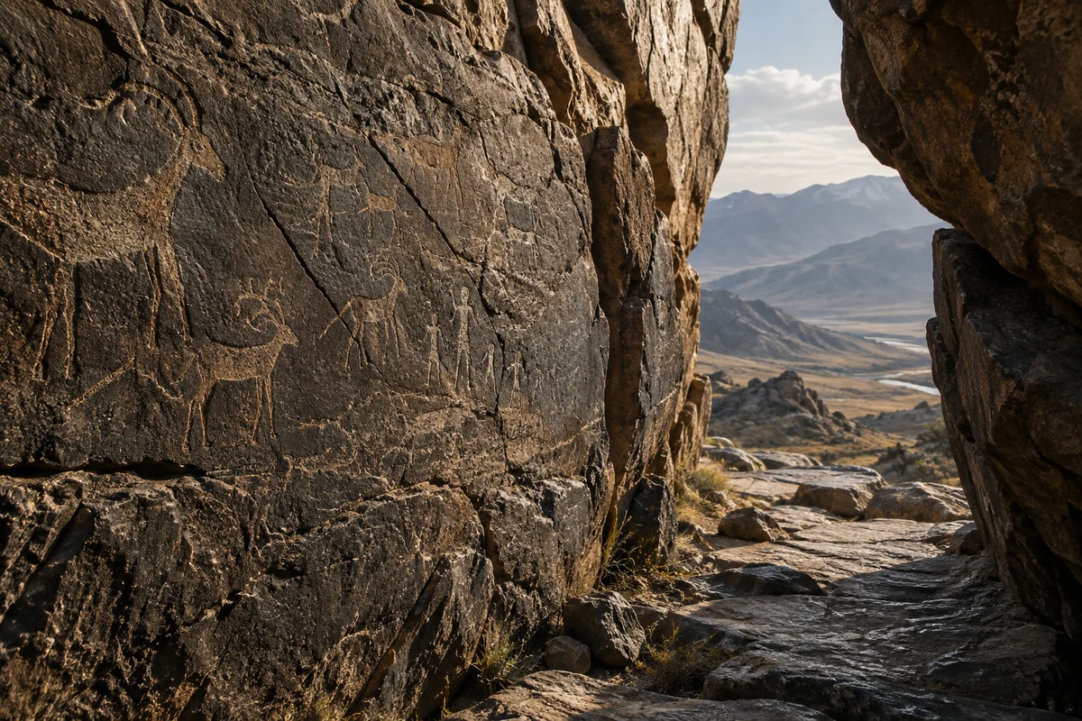 Mongolia: an imagined spatial interpretation of altai rock carvings & pastoral change.