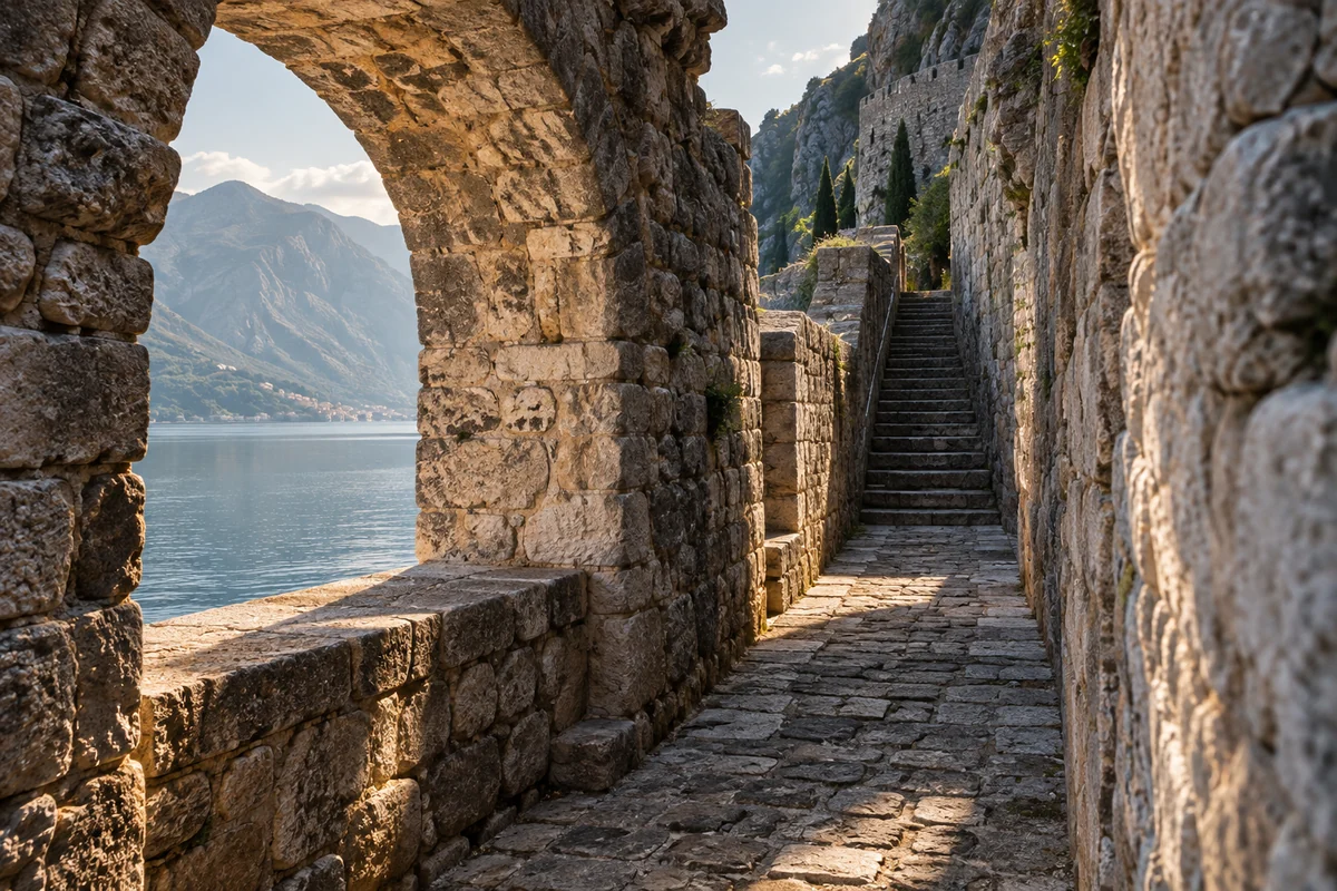 Montenegro: an imagined spatial interpretation of harbour masonry & walled streets.