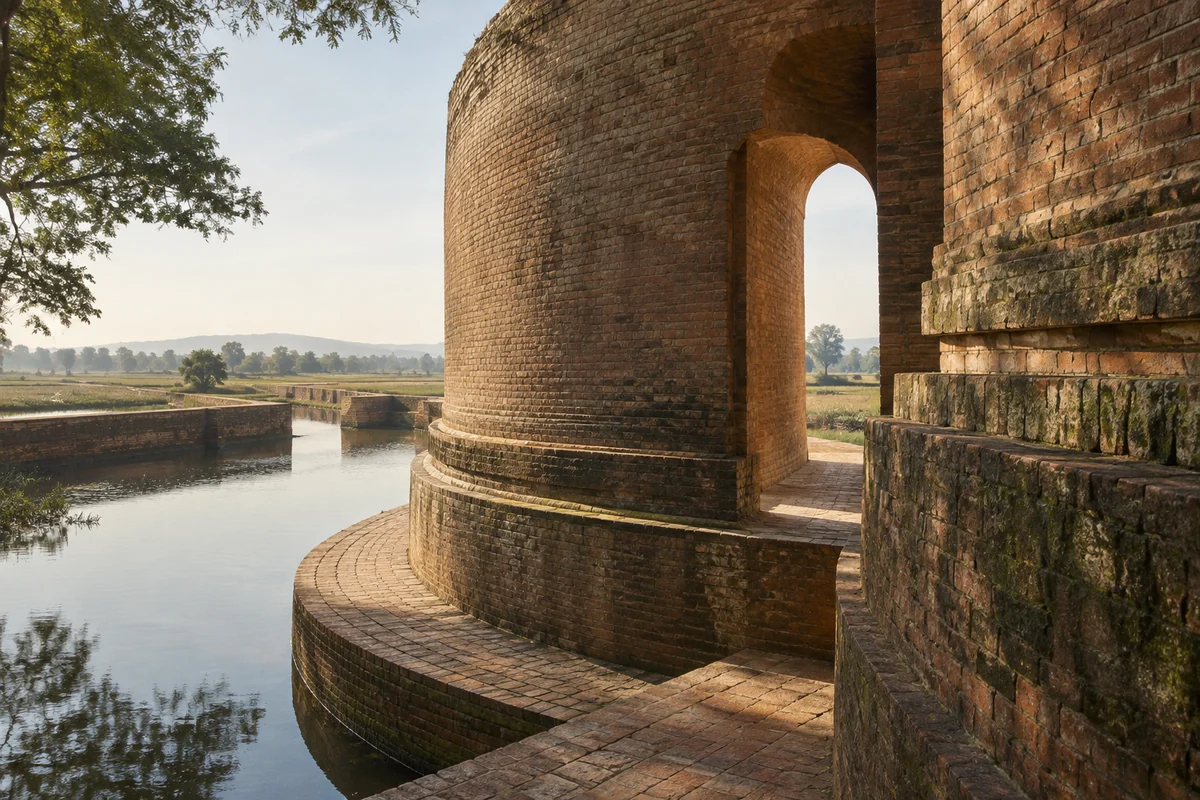 Myanmar: an imagined spatial interpretation of brick stupas & water-managed cities.