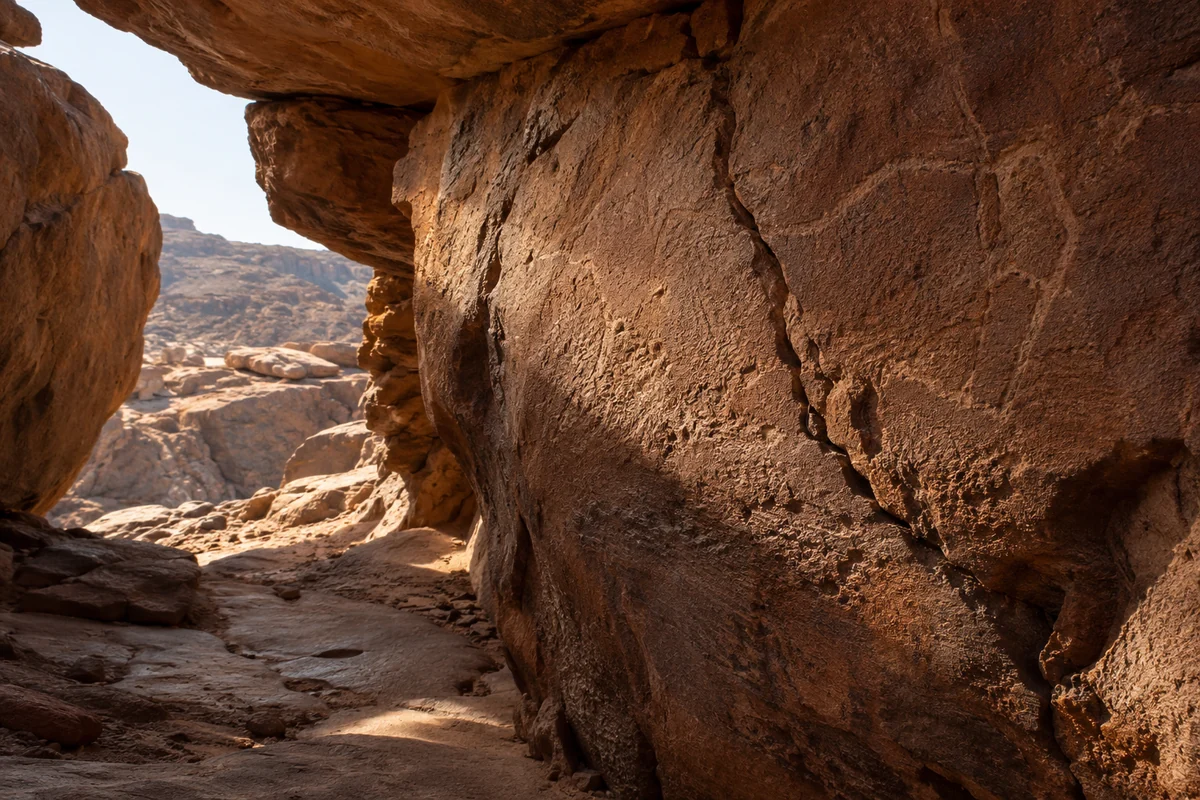 Namibia: an imagined spatial interpretation of rock engraving & surface memory.
