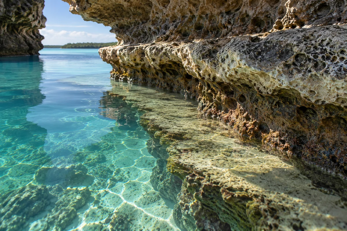 New Caledonia: an imagined spatial interpretation of lagoon gradients & reef structures.
