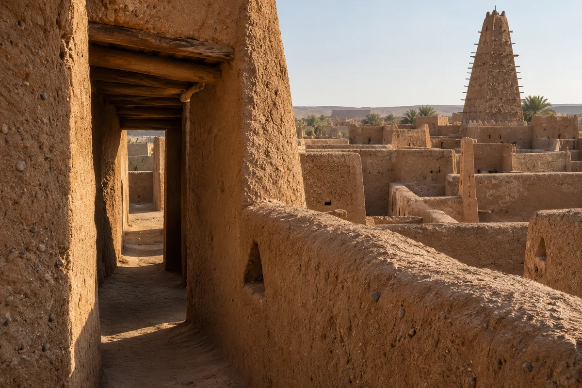 Niger: an imagined spatial interpretation of mud-brick towers & irregular quarters.
