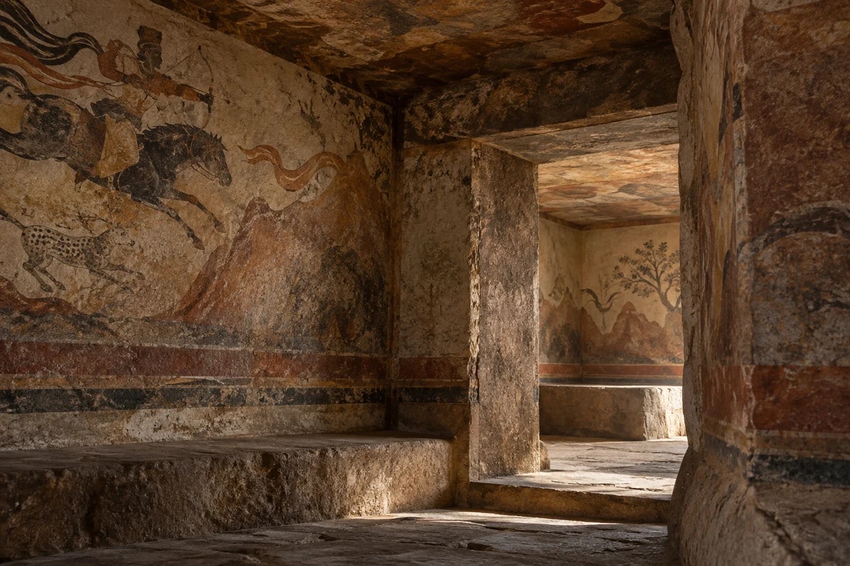 North Korea: an imagined spatial interpretation of tomb chambers & wall painting.