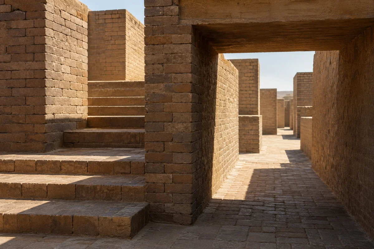 Pakistan: an imagined spatial interpretation of indus urban plans & brick construction.
