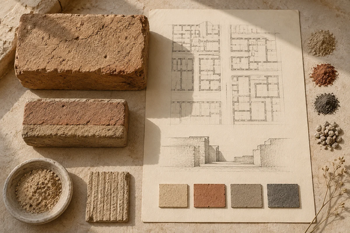 Pakistan: a tabletop material and section study exploring indus urban plans & brick construction.