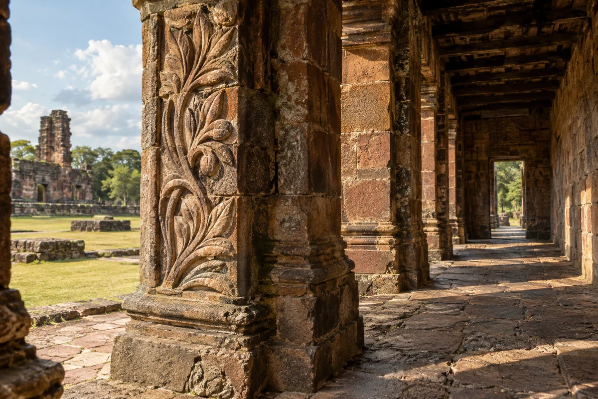 Paraguay: an imagined spatial interpretation of mission ensembles & carved masonry.