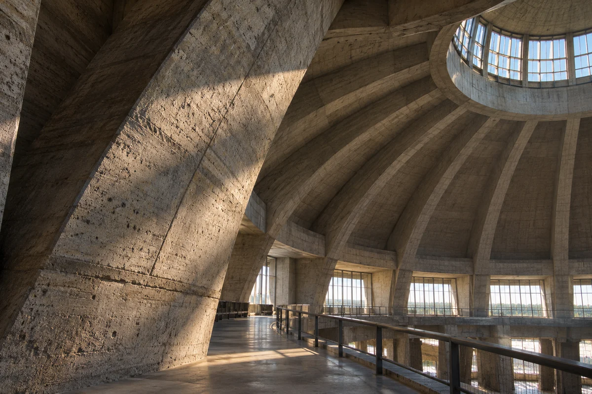 Poland: an imagined spatial interpretation of reinforced concrete & radial space.