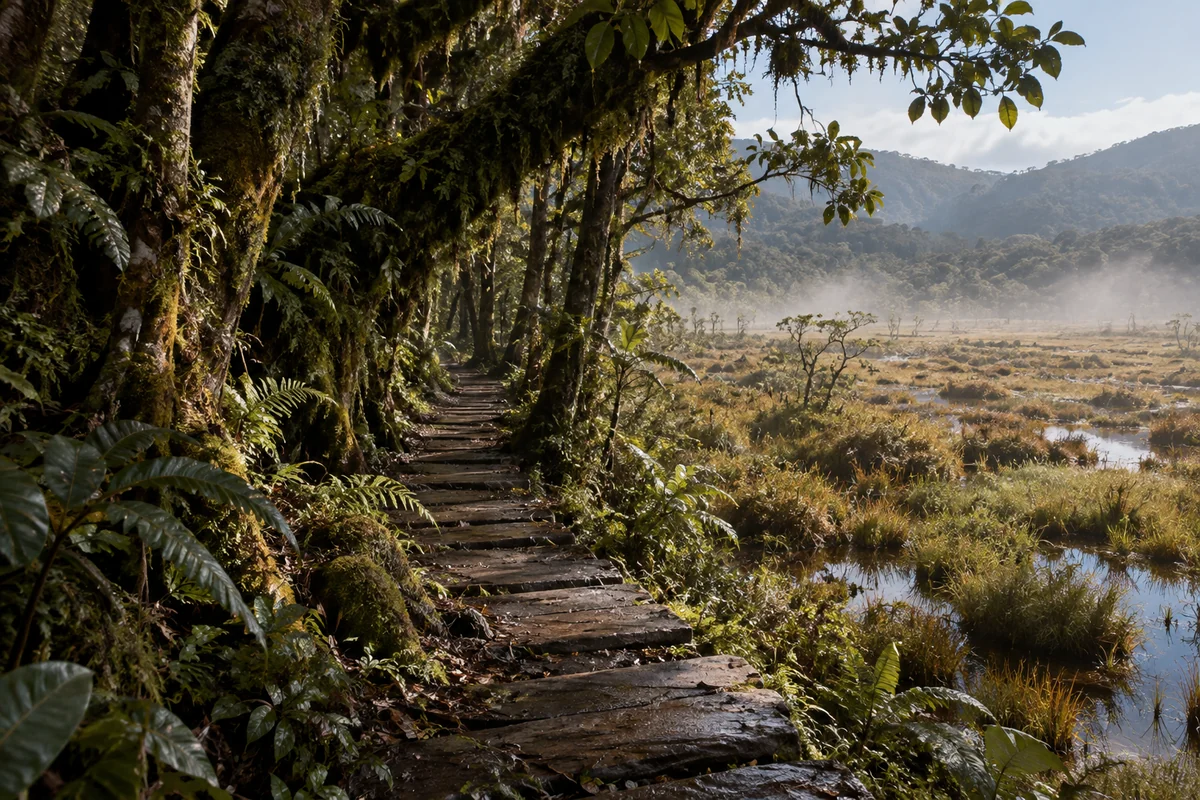 Rwanda: an imagined spatial interpretation of montane forest & peatland openings.