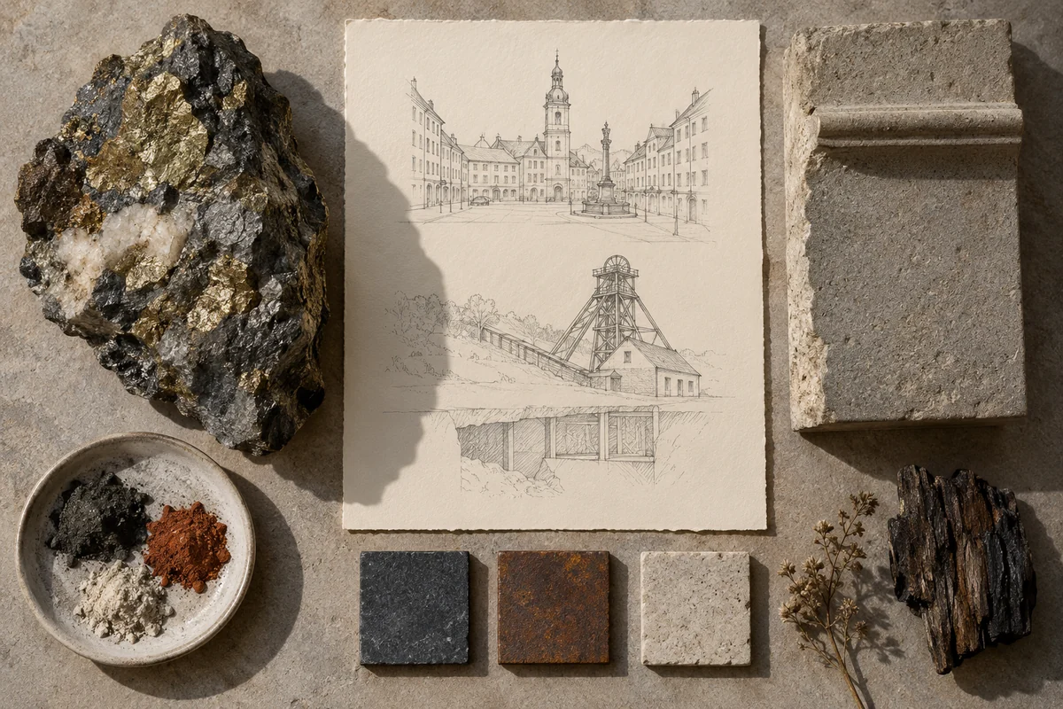 Slovakia: a tabletop material and section study exploring mining landscapes & civic squares.