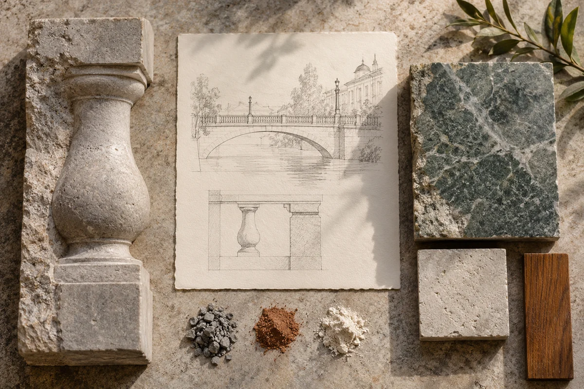 Slovenia: a tabletop material and section study exploring bridges, markets & civic routes.