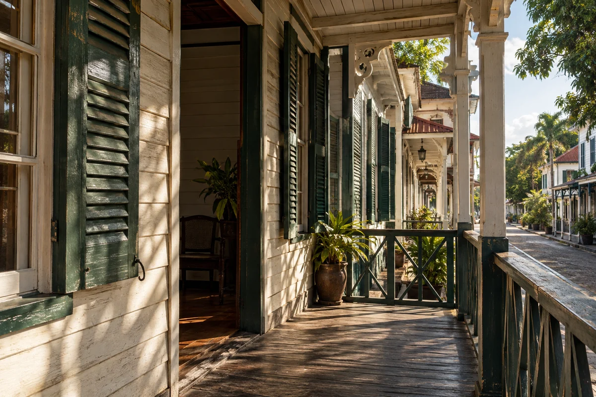 Suriname: an imagined spatial interpretation of timber townscapes & street rhythm.