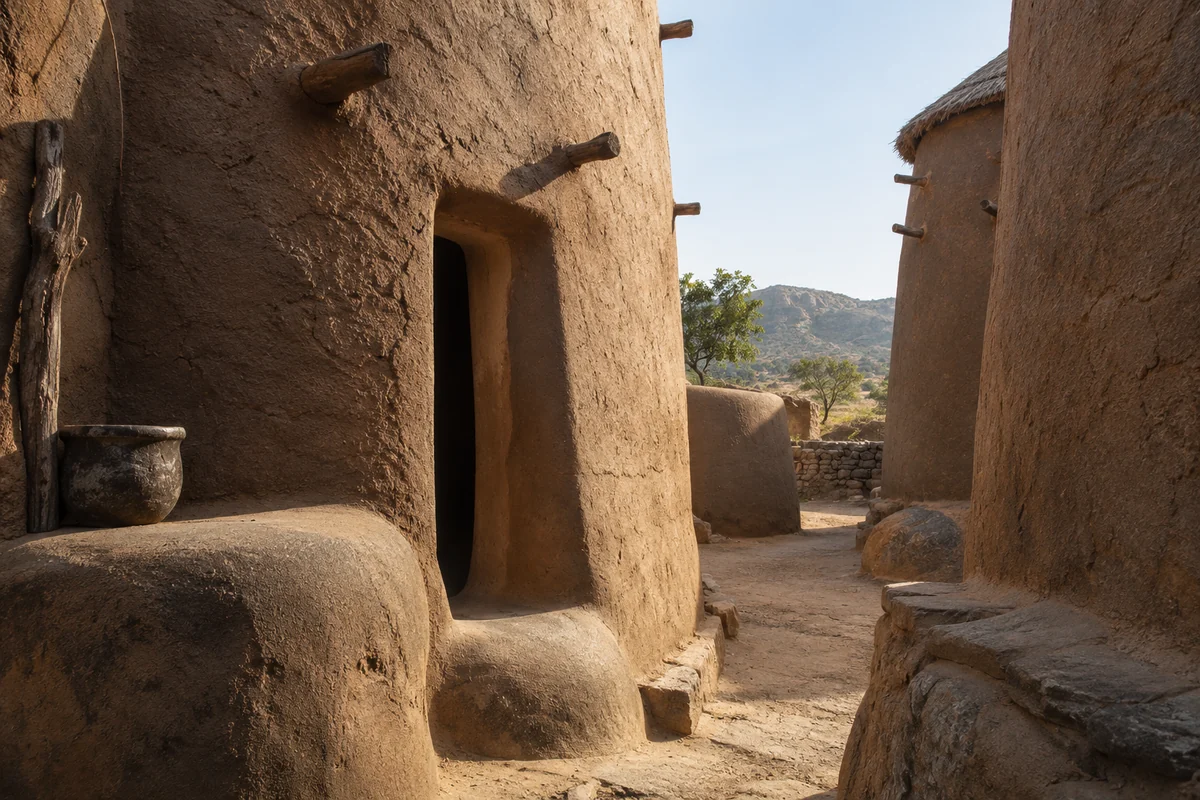Togo: an imagined spatial interpretation of earthen tower-houses & village space.
