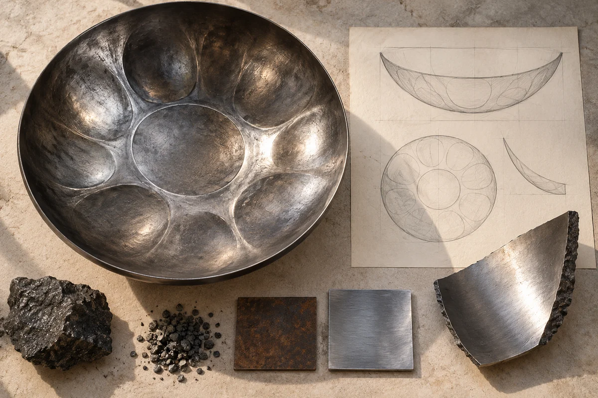Trinidad and Tobago: a tabletop material and section study exploring shaped steel & tuned surfaces.