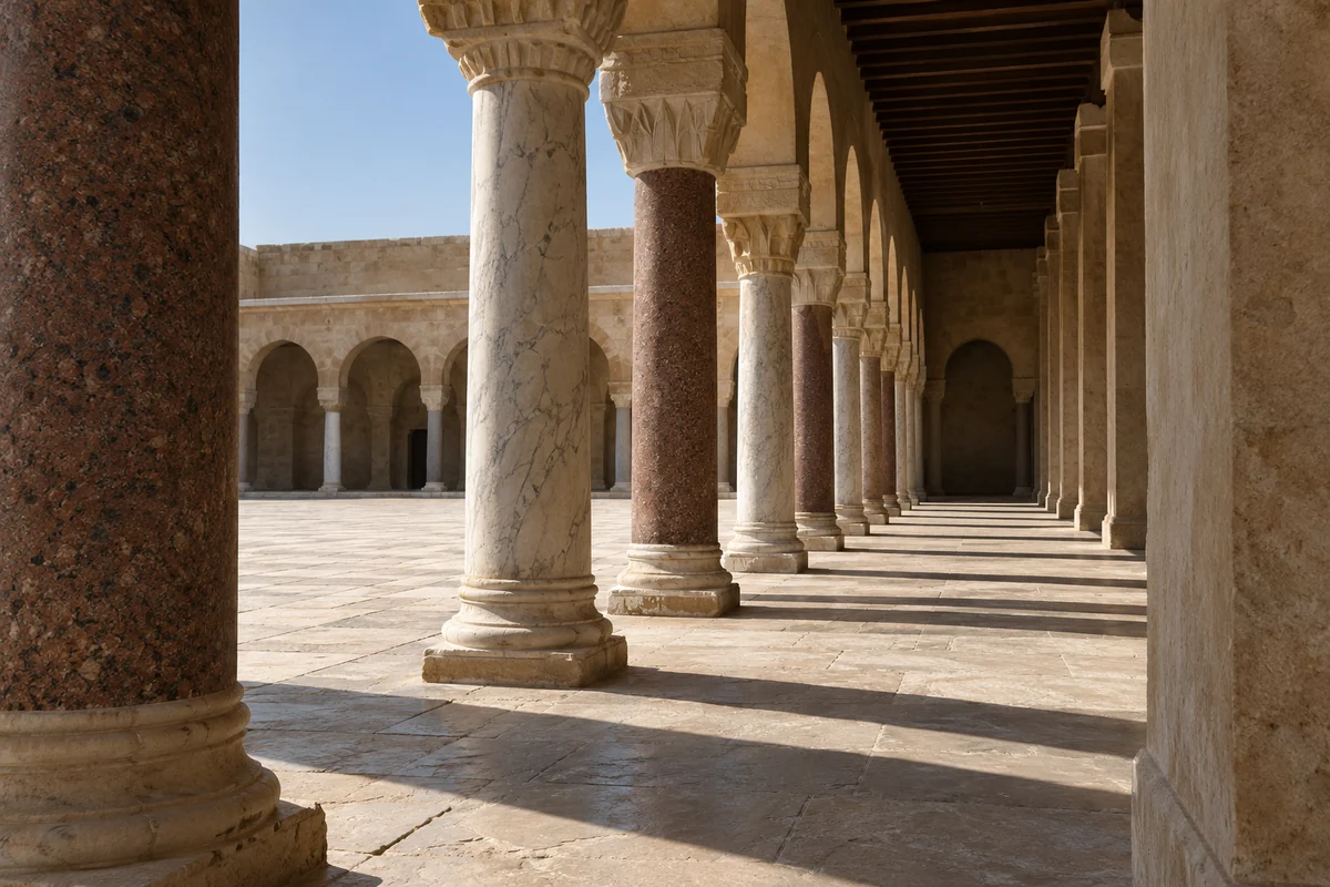 Tunisia: an imagined spatial interpretation of stone columns & mosque courtyards.