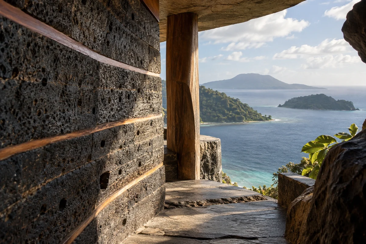 Vanuatu: an imagined spatial interpretation of island routes & remembered places.