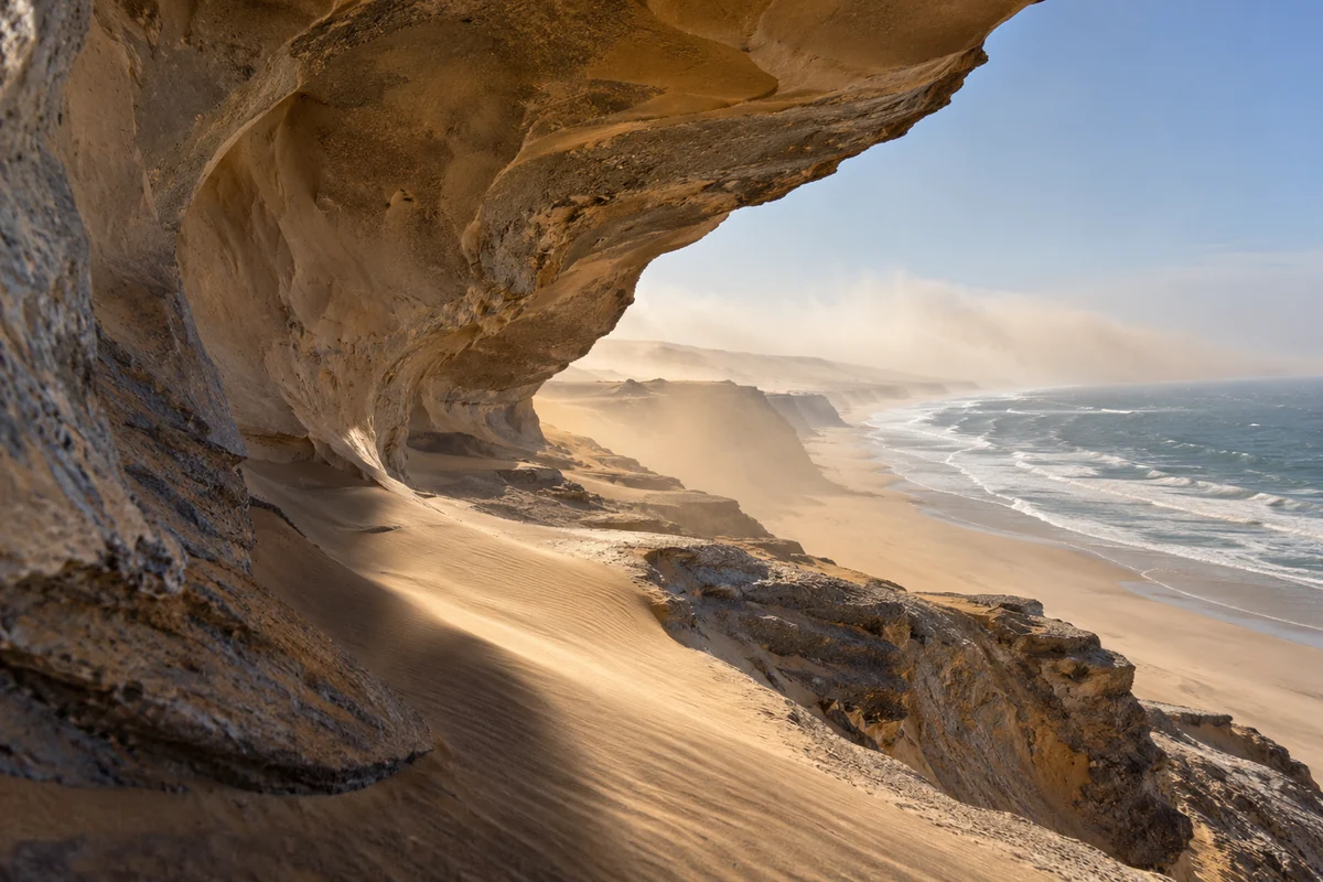 Western Sahara: an imagined spatial interpretation of windblown sand & atlantic edges.