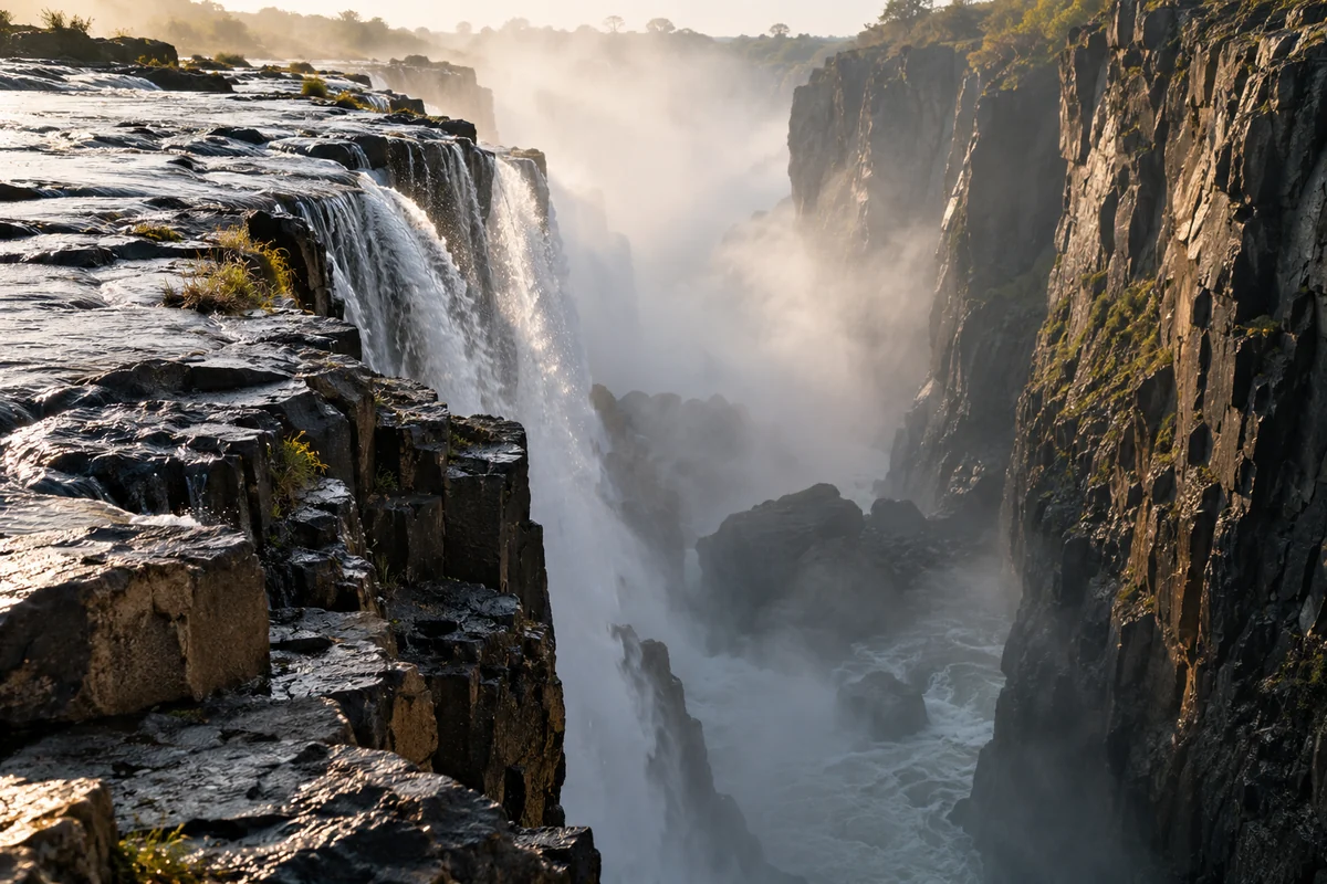 Zambia: an imagined spatial interpretation of basalt gorges & suspended water.