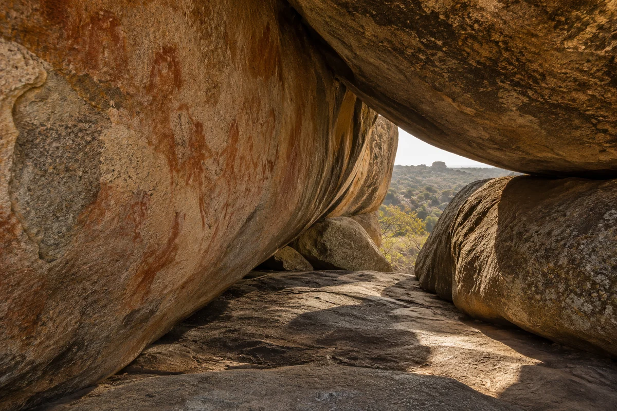 Zimbabwe: an imagined spatial interpretation of granite boulders & rock shelters.