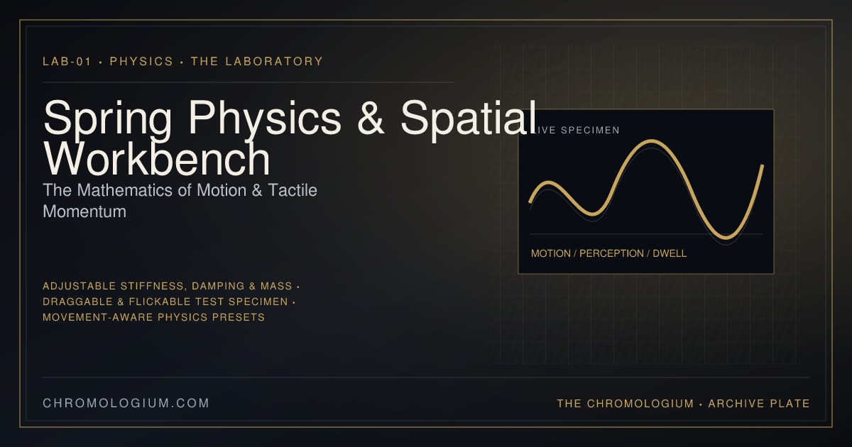 Spring Physics & Spatial Workbench specimen